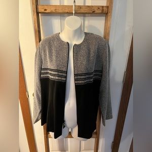 Dress Barn Black and Gray Blazer size 16W